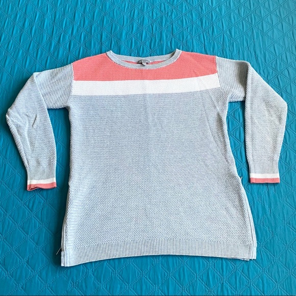 COLORBLOCK CREWNECK TEXTURED SWEATER - Picture 2 of 8